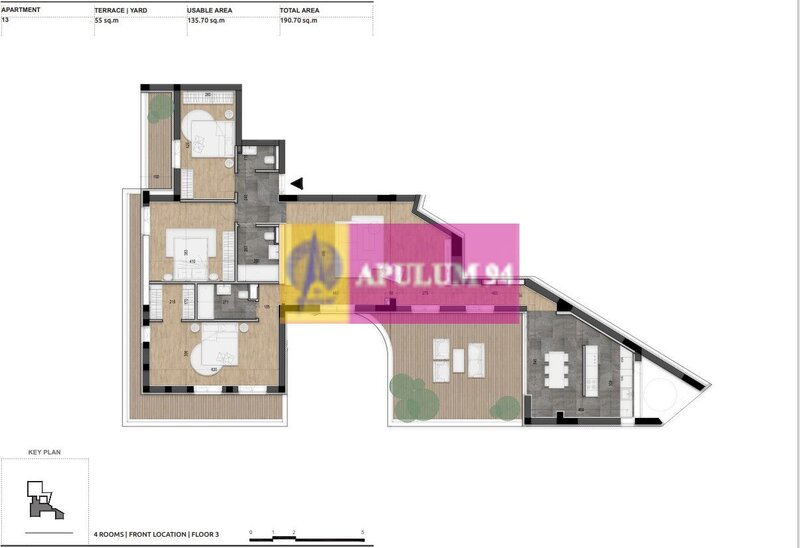 Licurg Armeneasca– Penthouse | 136 mp + terasa de 55mp